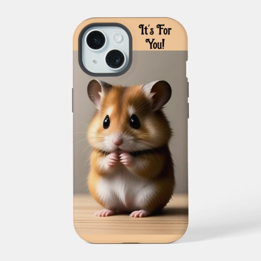Zoete Hamster iPhone / iPad hoesje 15 Case (Achterkant)