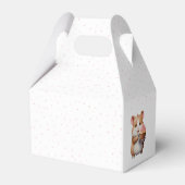 Zoete hamster, roze cupcake kinderverjaardag bedankdoosjes (Achterkant)