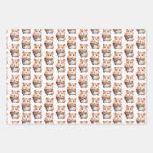 Zoete hamster, roze cupcake kinderverjaardag inpakpapier vel (Voorkant)