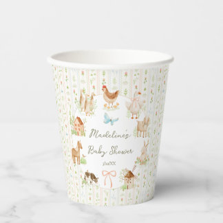 Zoete handgeschilderde Grandmillenial boerderij ba Papieren Bekers