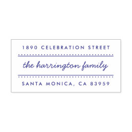 Zoete handgeschreven familienaam Retouradres Zelfinktende Stempel