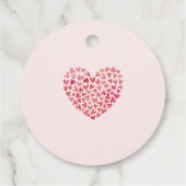 Zoete hart Baby shower Bedankjes Labels (Achterkant)