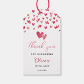 Zoete hart Baby shower Cadeaulabel (Voorkant)