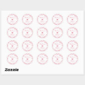 Zoete Hart Baby Shower Ronde Sticker (Vel)