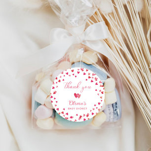 Zoete Hart Baby Shower Ronde Sticker
