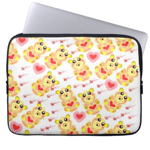 Zoete Hart Beer Nursery Patroon Laptop Sleeve