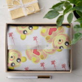 Zoete Hart Beer Nursery Patroon Tissuepapier (Geschenk)