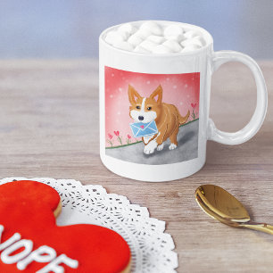 Zoete Hart Brief Geleverd Door Corgi Koffiemok