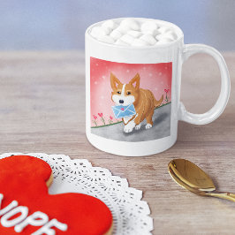 Zoete Hart Brief Geleverd Door Corgi Koffiemok