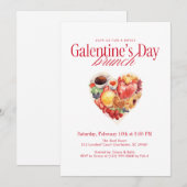 Zoete Hart Brunch Galentine's Day Brunch Kaart (Voorkant / Achterkant)