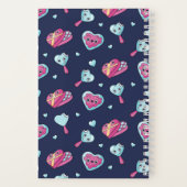 Zoete Hart Chocolade Koekjes Patroon Zoete Dessert Notitieboek (Achterkant)