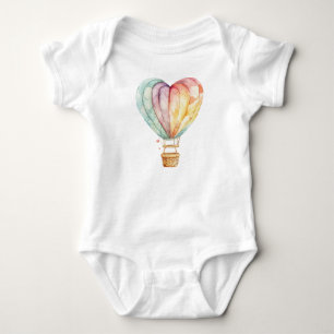 Zoete Hart Heet Luchtballon Baby Onesie Romper