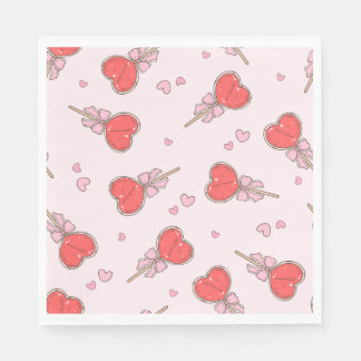 Zoete Hart Lollypop Patronen Servetten
