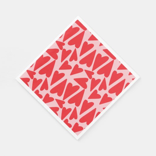 Zoete hart patroon servetten (Hoek)