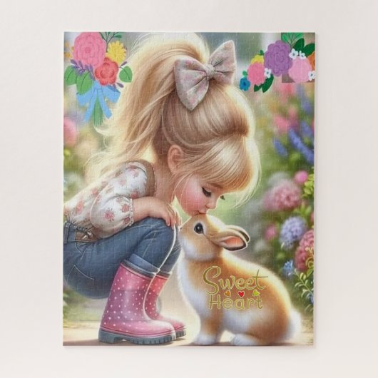 Zoete hart puzzel legpuzzel (Verticaal)