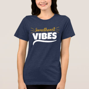 Zoete Hart Vibe Grafische Dames Tri-Blend Shirt