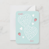 Zoete, Hart Wafels klas Valentijn Notitiekaartje (Achterkant)