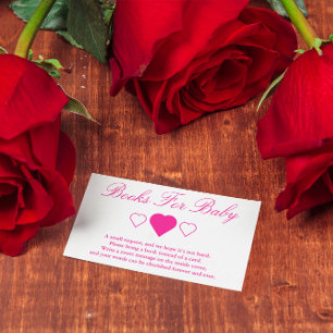 Zoete harten Baby showers boeken voor Baby Informatiekaartje