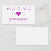 Zoete harten Baby showers boeken voor Baby Informatiekaartje (Voorkant / Achterkant)