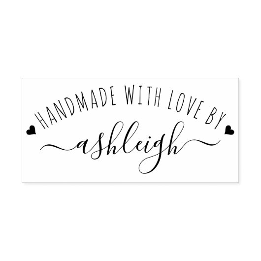 Zoete harten en Script-handleiding met liefdesnaam Rubberstempel (Afrduk)