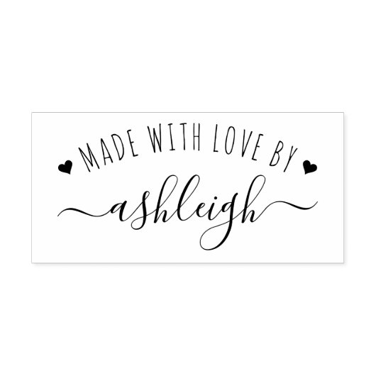 Zoete harten en scriptuur gemaakt met liefde | Aan Rubberstempel (Afrduk)