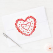 ZOETE HARTEN Grote Vierkante Stickers (Envelop)