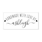 Zoete Harten & Handgeschreven Naam Met Liefde Rubberstempel (Afrduk)