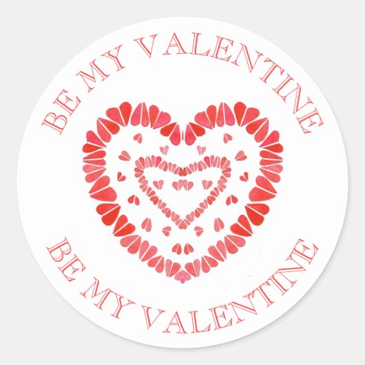 ZOETE HARTEN Valentijn Grote Ronde Stickers (Voorkant)