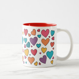 Zoete Harten Valentijn Tweetonige Mok
