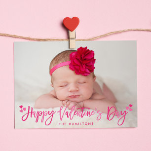Zoete harten Valentijnsdag-fotokaart Feestdagenkaart