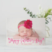 Zoete harten| Valentijnsdag-fotokaart Feestdagenkaart (Staand voorkant)