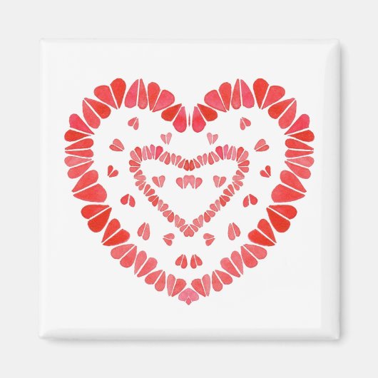 ZOETE HARTEN Vierkante magneet (Voorkant)