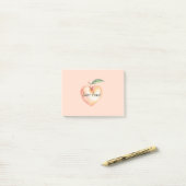 Zoete Hartperzik Post-it® Notes (Op bureau)