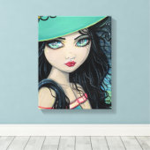 Zoete Heks Ingepakt Canvasprint Canvas Afdruk (Insitu (Houten vloer))