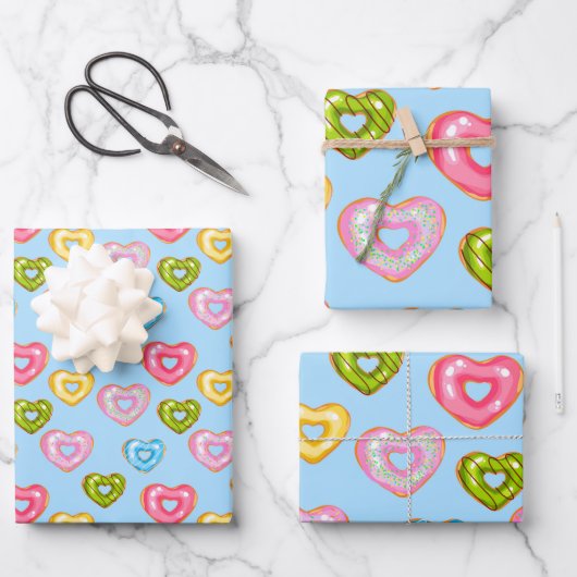 Zoete & Helder Donuts Donuts Serie Design 3 Inpakpapier Vel (Voorkant)
