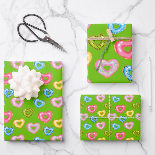 Zoete & Helder Donuts Donuts Serie Ontwerp 1 Inpakpapier Vel (Voorkant)
