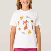 Zoete herfst bladeren vos t-shirt (Voorkant)