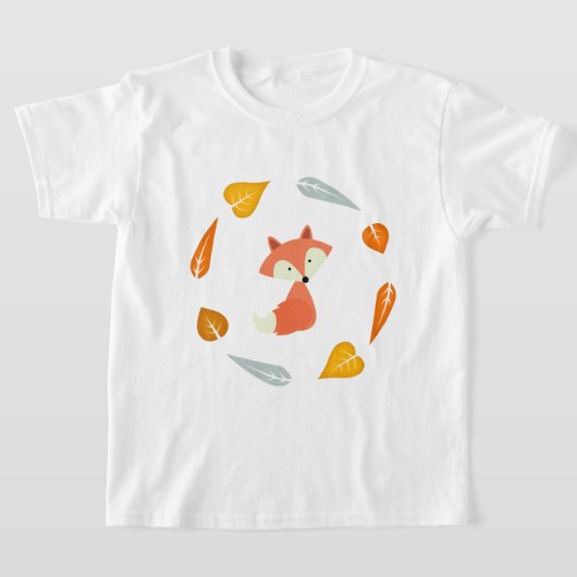 Zoete herfst bladeren vos t-shirt (Laagn)