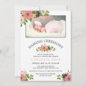 Zoete herfstbloemen | Naamgevingsceremonie Foto Kaart (Voorkant)