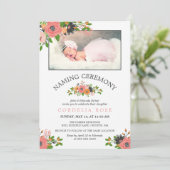 Zoete herfstbloemen | Naamgevingsceremonie Foto Kaart (Staand voorkant)