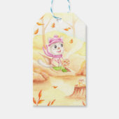 Zoete herfstwandeling in het bos cadeaulabel (Voorkant)