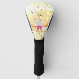 Zoete herfstwandeling in het bos golfheadcover