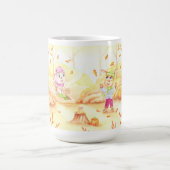 Zoete herfstwandeling in het bos koffiemok (Center)