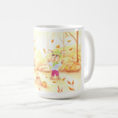 Zoete herfstwandeling in het bos koffiemok (Voorkant rechts)