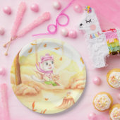 Zoete herfstwandeling in het bos papieren bordje (Feest)