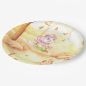 Zoete herfstwandeling in het bos papieren bordje (Gekanteld)