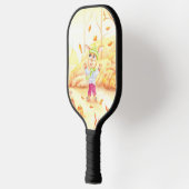 Zoete herfstwandeling in het bos pickleball paddle (Links)