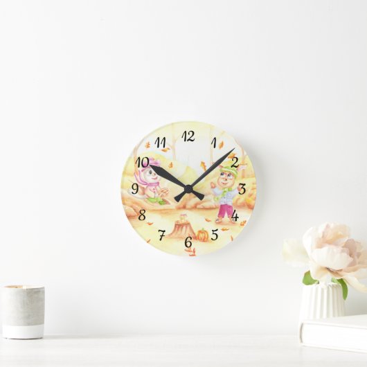 Zoete herfstwandeling in het bos ronde klok (Huis)