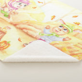 Zoete herfstwandeling in het bos sherpa deken (3/4)