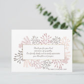 Zoete herinnering Bereavement Hartelijk dank Bedankkaart (Staand voorkant)